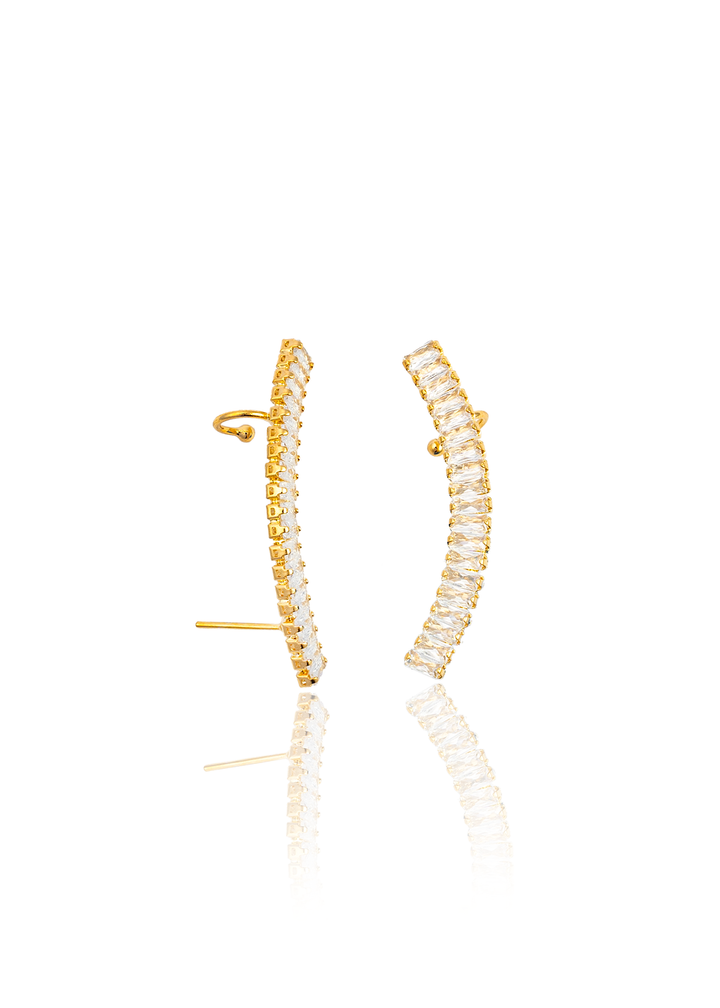 Crawler Baguette Earrings