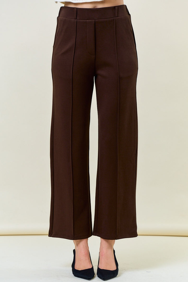 Brushed Modal Pintuck Elastic Pants