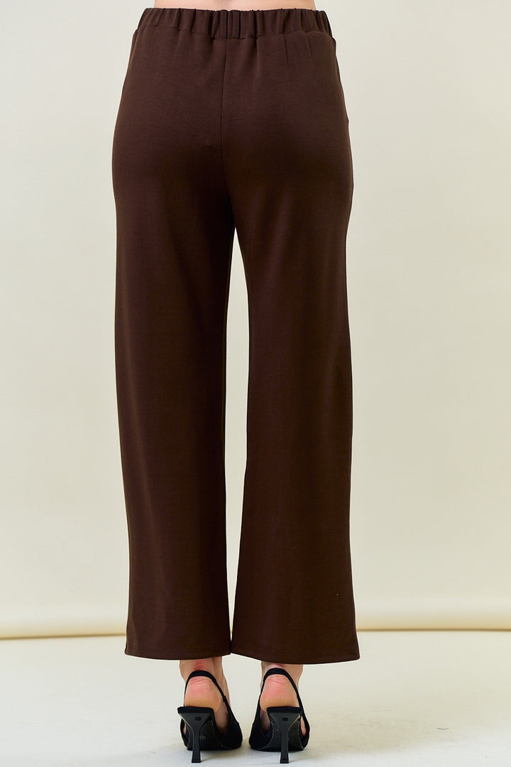 Brushed Modal Pintuck Elastic Pants