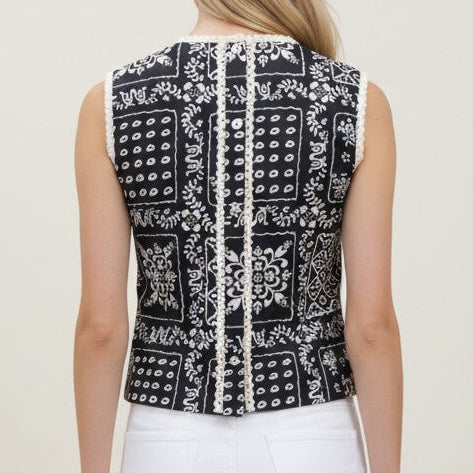 Bandana Patchwork Pattern Top
