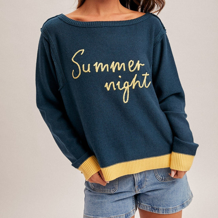 Long Sleeve Summer Night Sweater