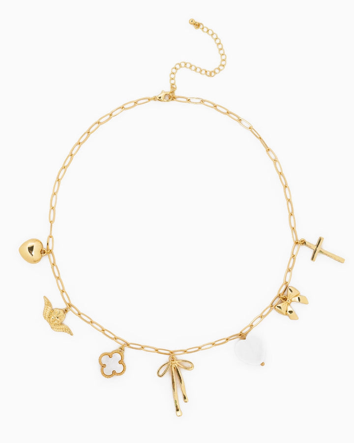 Multi Bow Charm Necklace