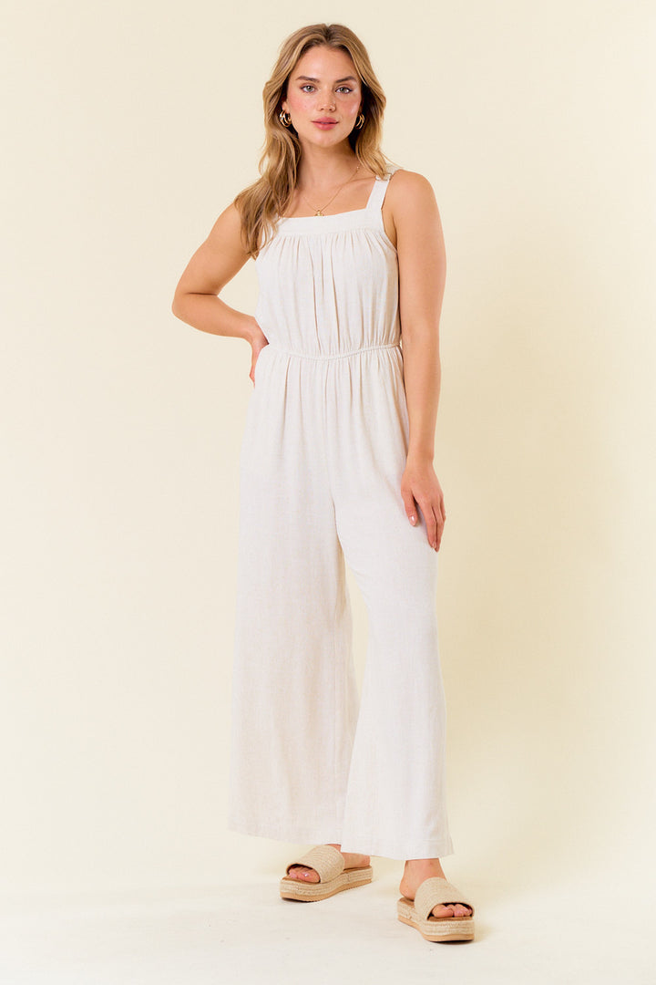 Wide Leg Overall Jumpsuit