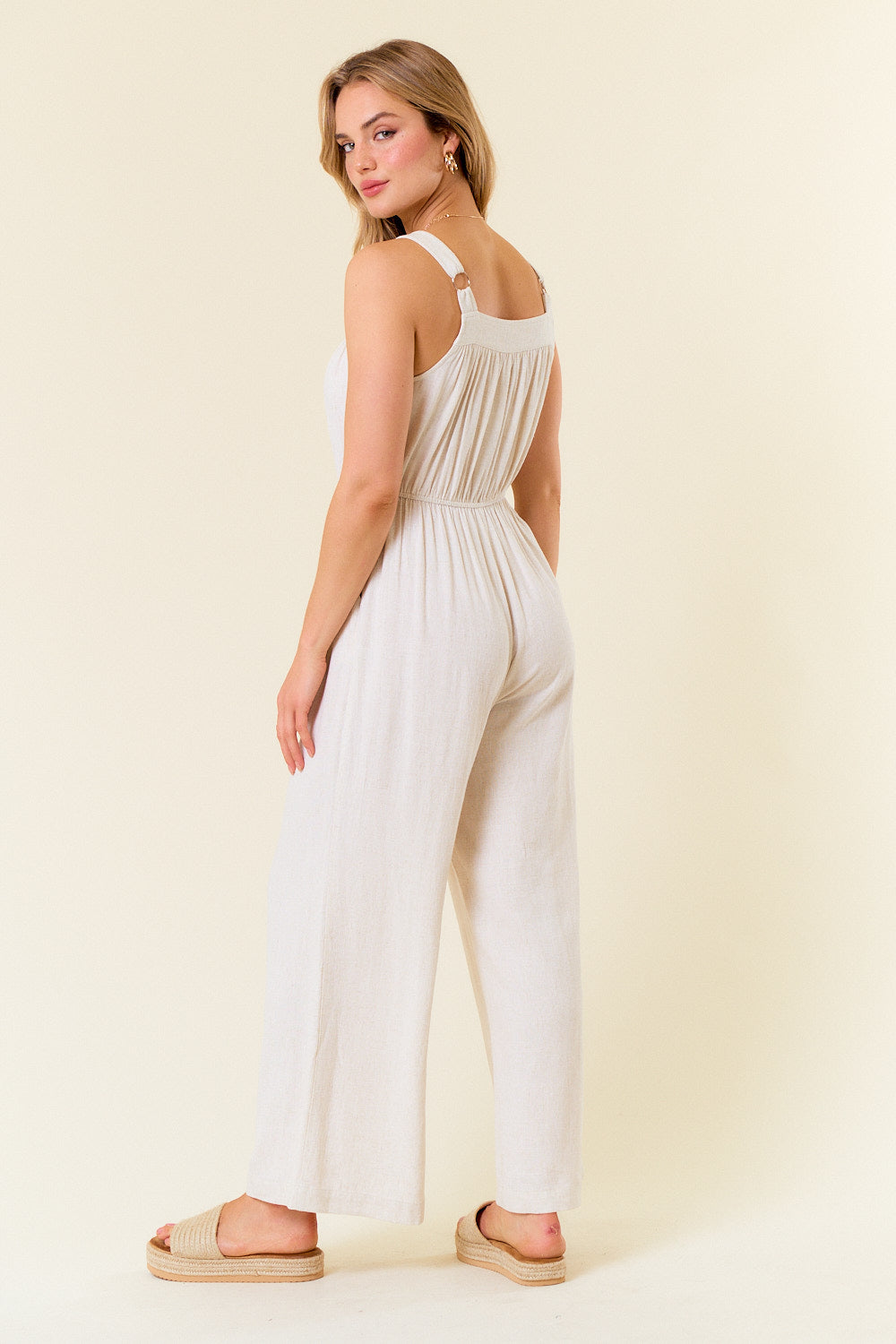 Wide Leg Overall Jumpsuit