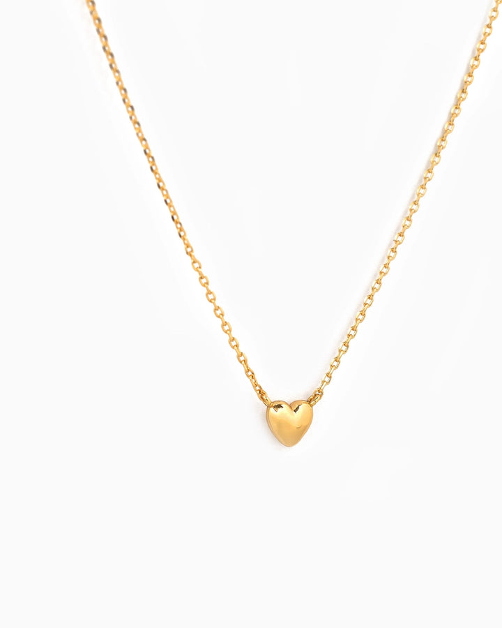 Tiny Puffy Heart Pendant Necklace