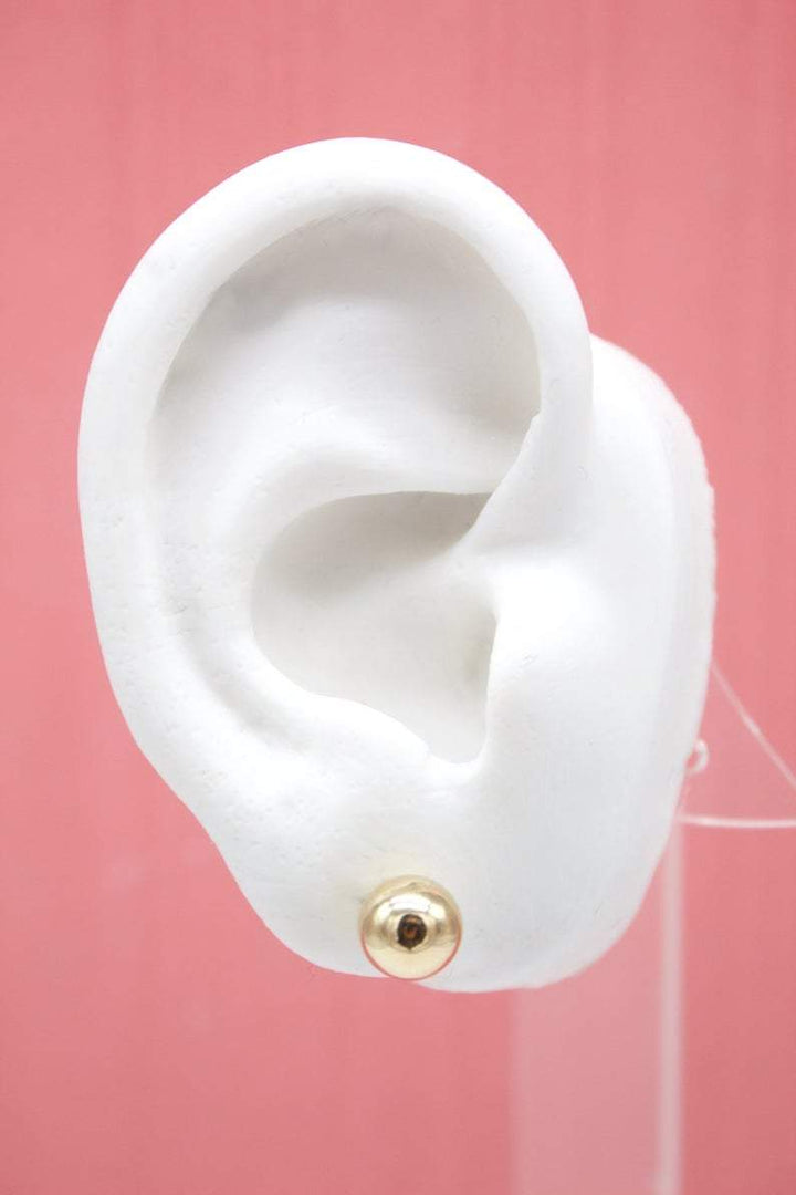 18K Gold Filled Small Gold And Rhodium 8mm Stud Earrings