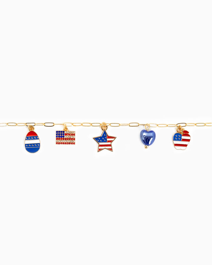 Americana Glory Ceramic Charm Bracelet