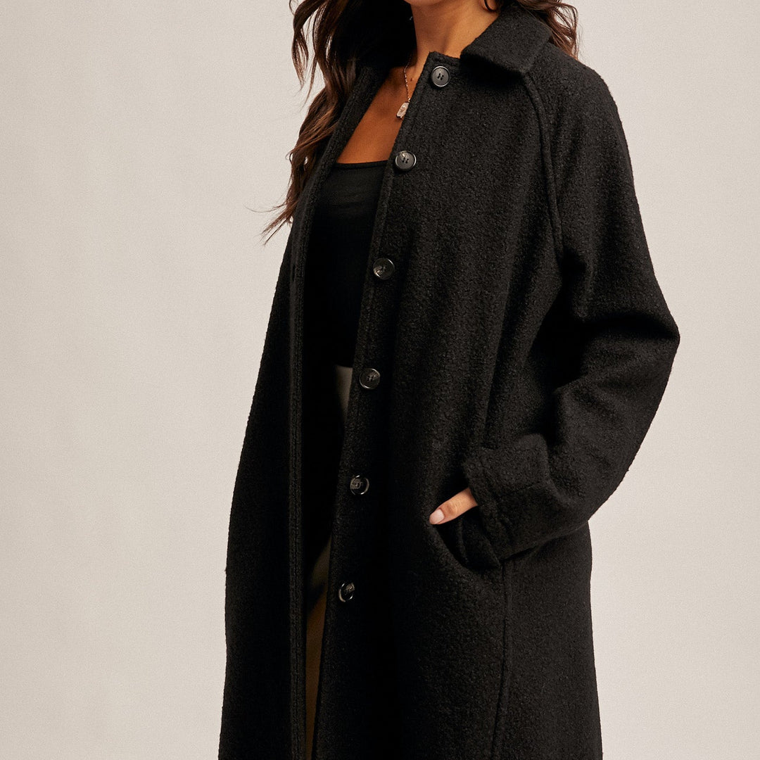 Teddy Textured Button Down Coat