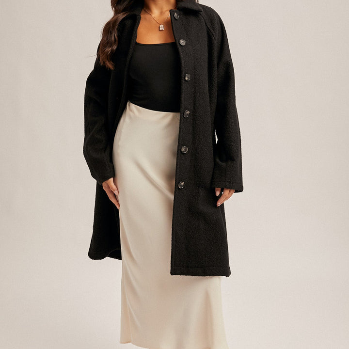 Teddy Textured Button Down Coat