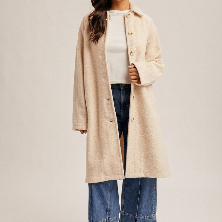 Teddy Textured Button Down Coat