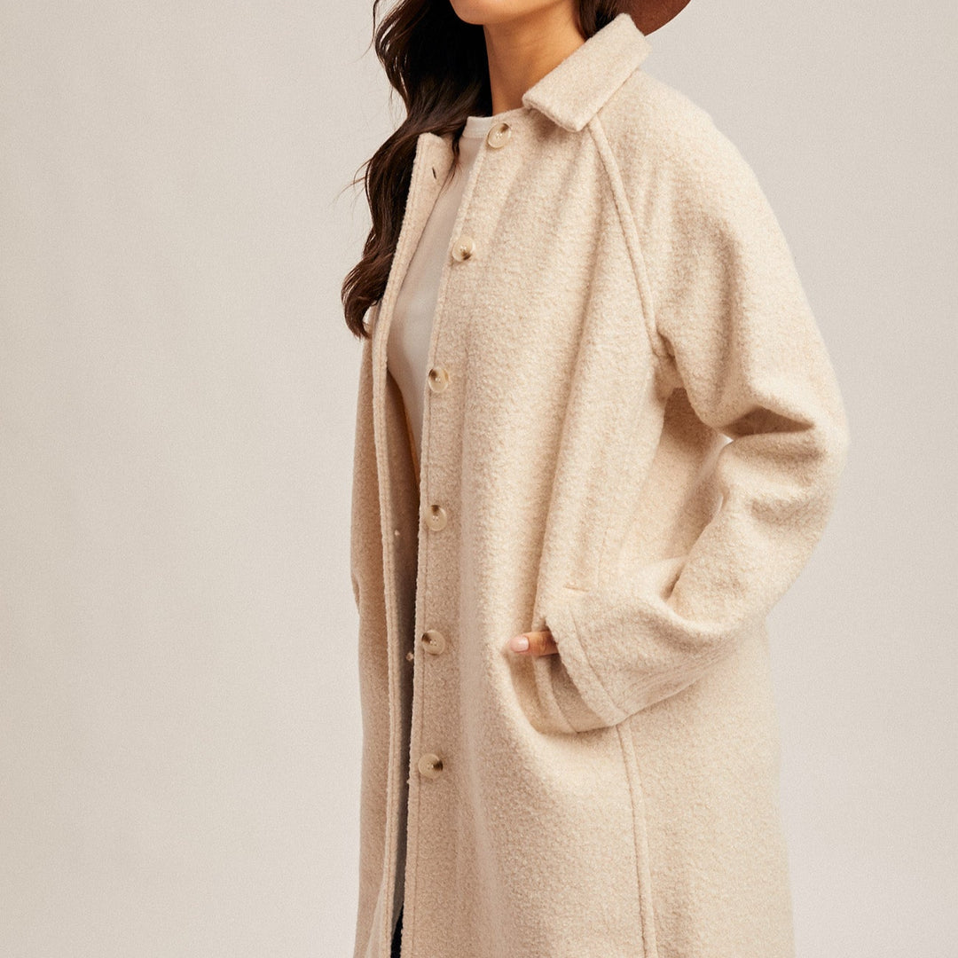 Teddy Textured Button Down Coat