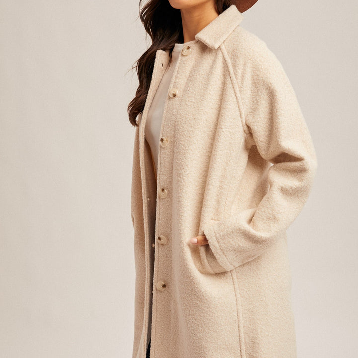 Teddy Textured Button Down Coat