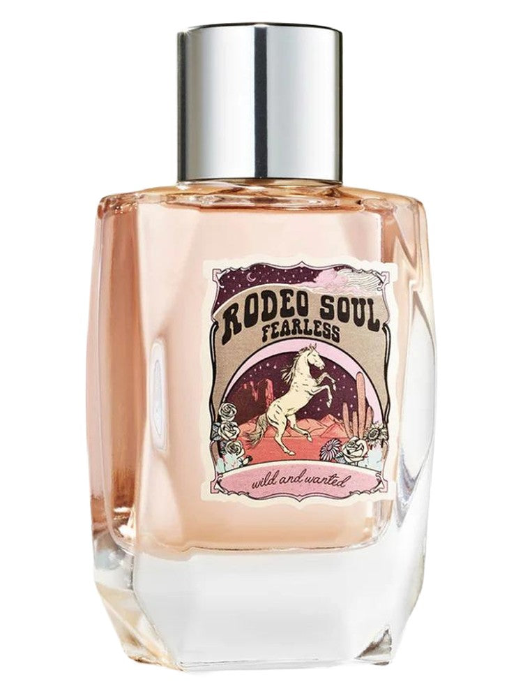 Rodeo Soul Fearless purse spray bottle with pink liquid and silver cap