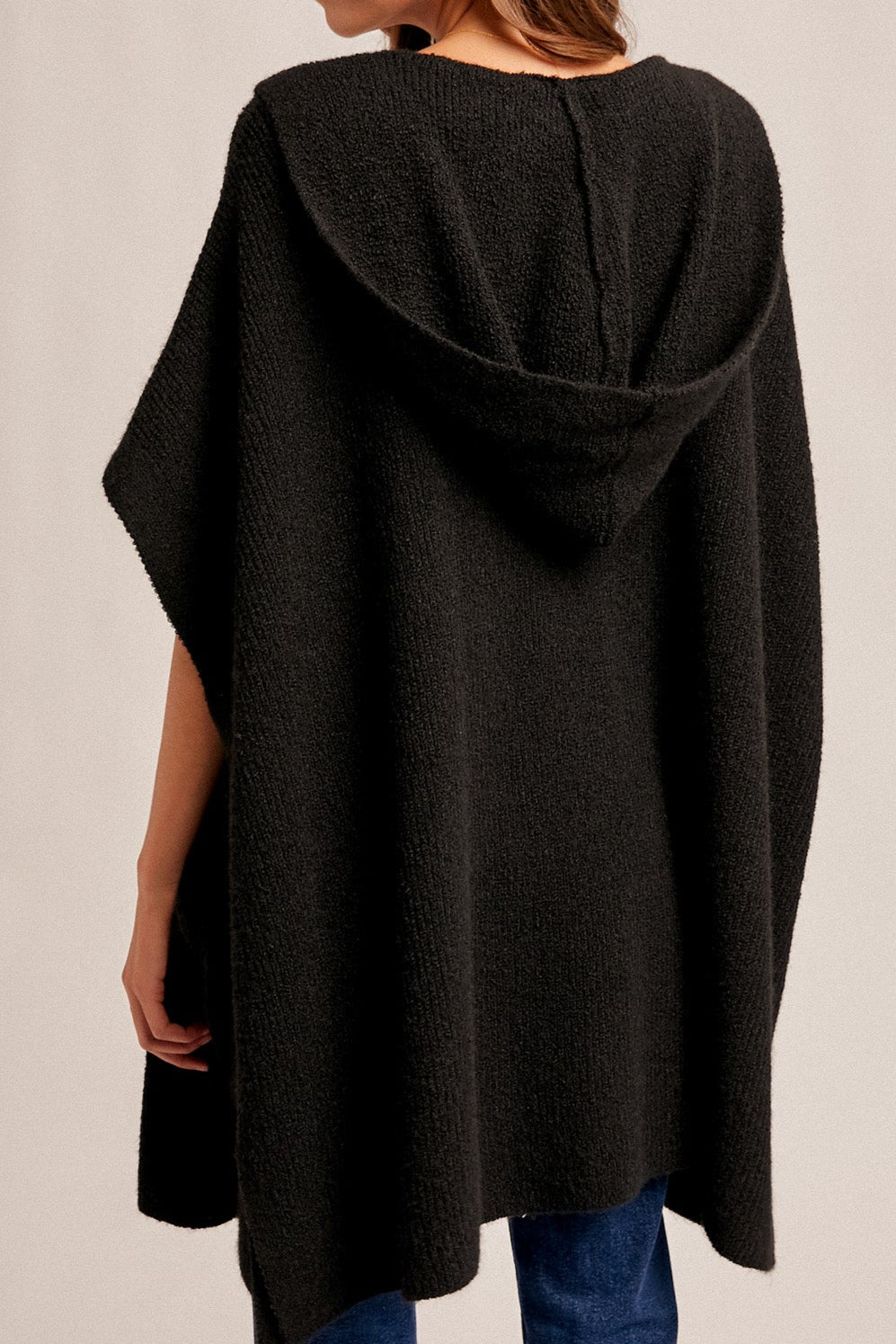 Hooded Sweater Poncho
