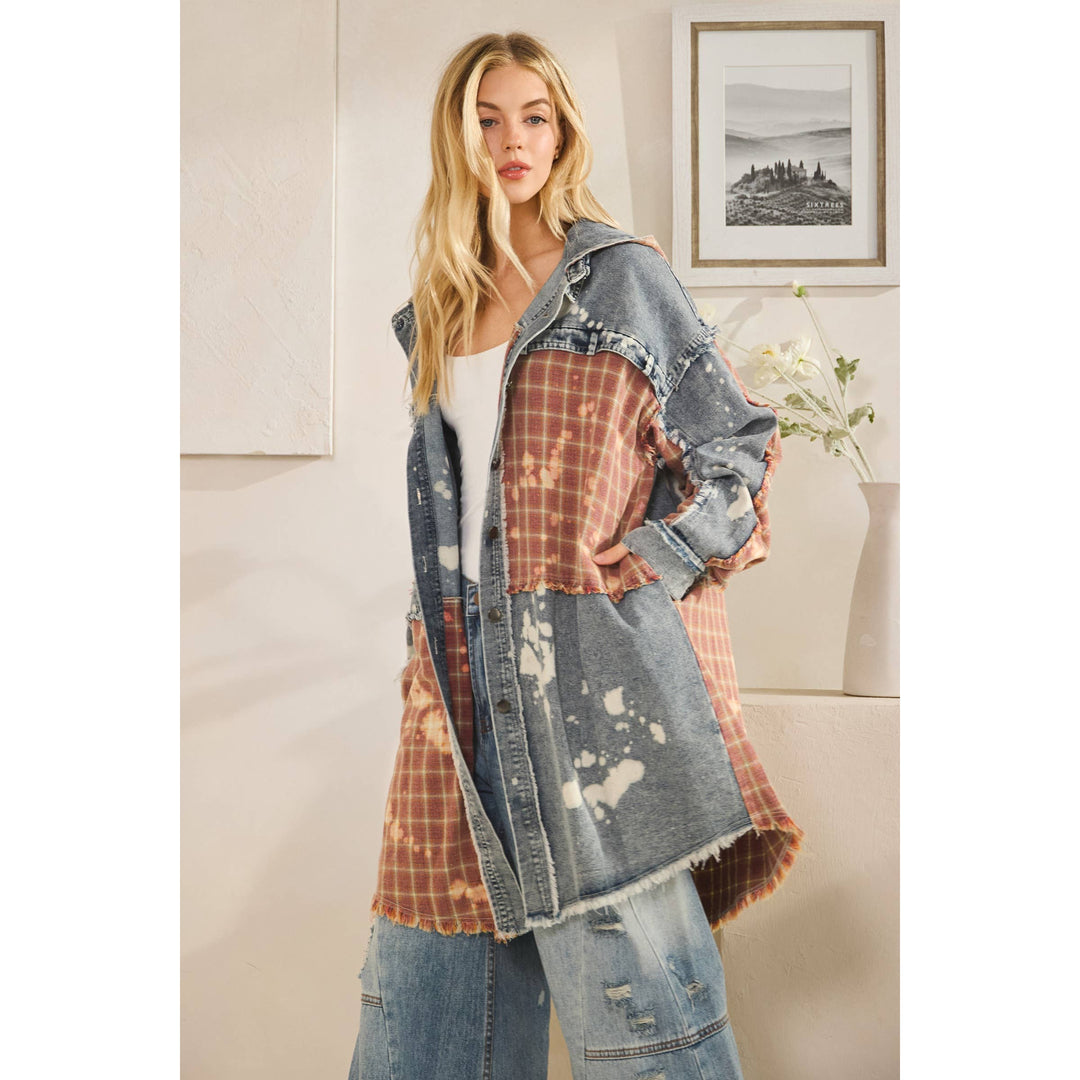 Denim Plaid Shacket