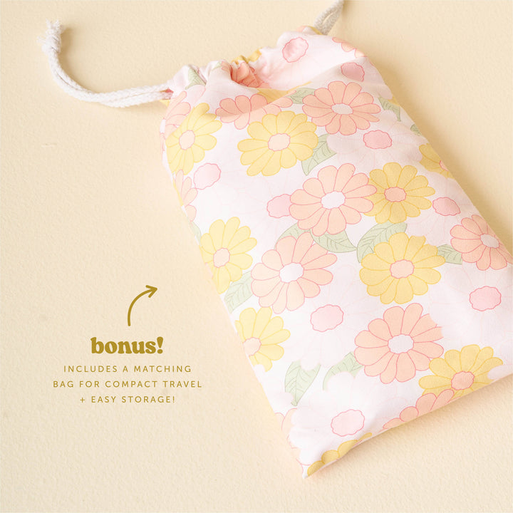 XL Quick-Dry Beach Towel-Daisy Craze Peach