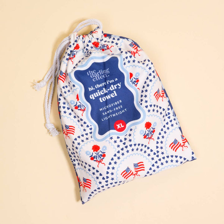 XL Quick-Dry Beach Towel–All-American Darling