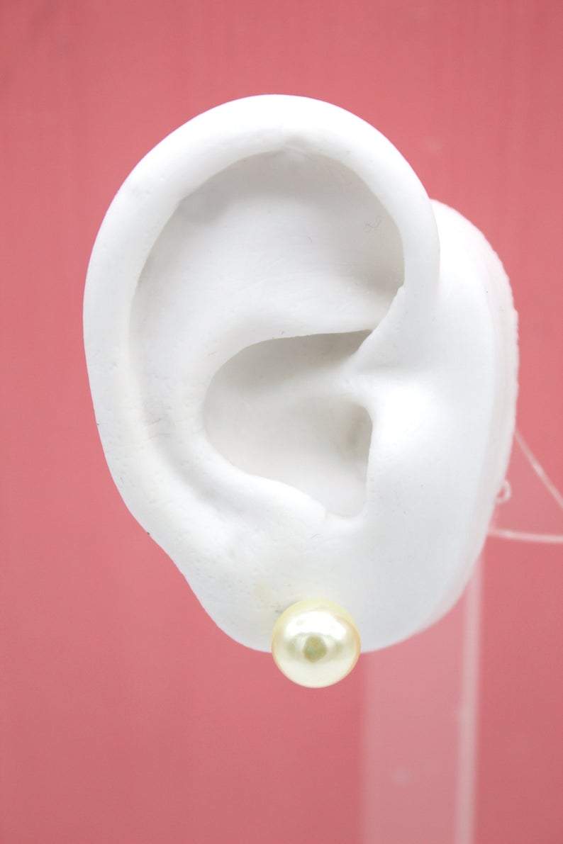 18K Gold Filled Pearl Stud Earrings