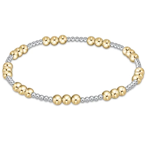 Classic Joy Pattern Bracelet - Mixed Metal