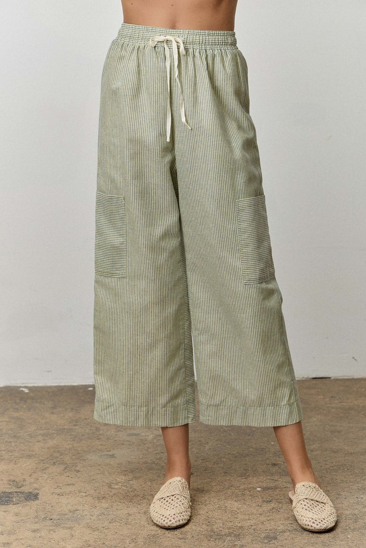 Pinstripe Drawstring Pants