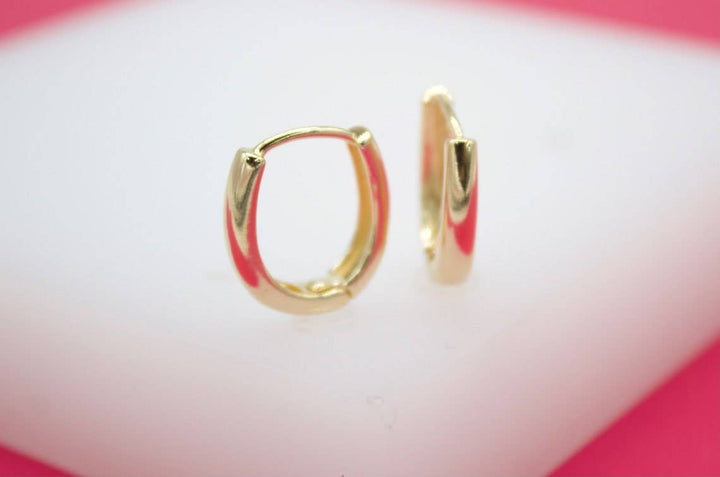 18K Gold Filled Simple 3mm Huggies