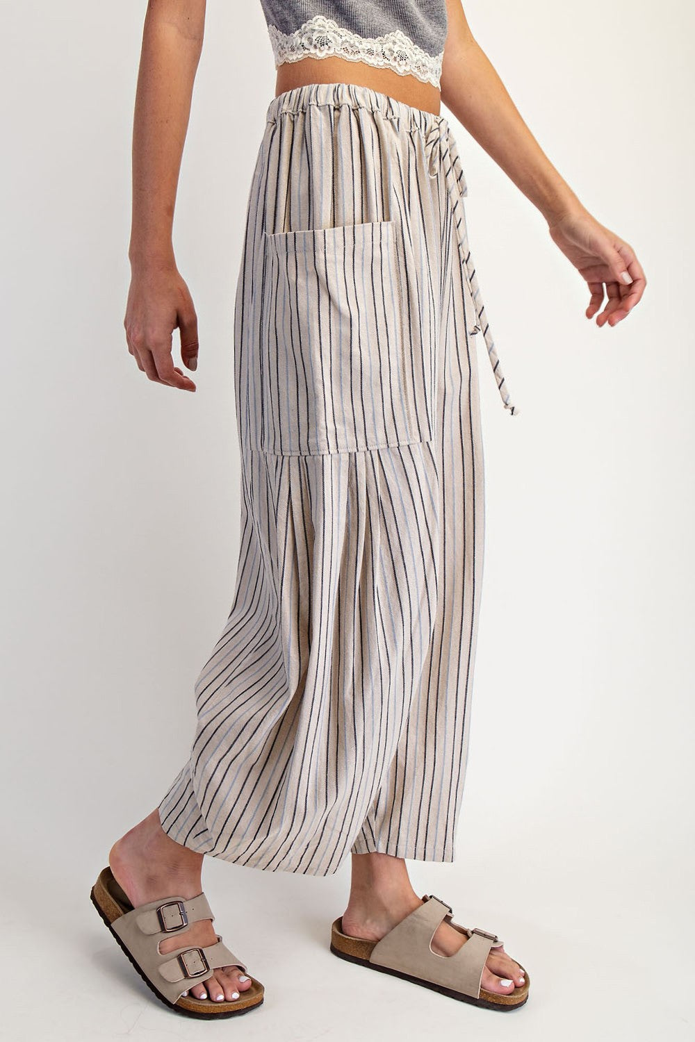Wide Strip Leg Pants