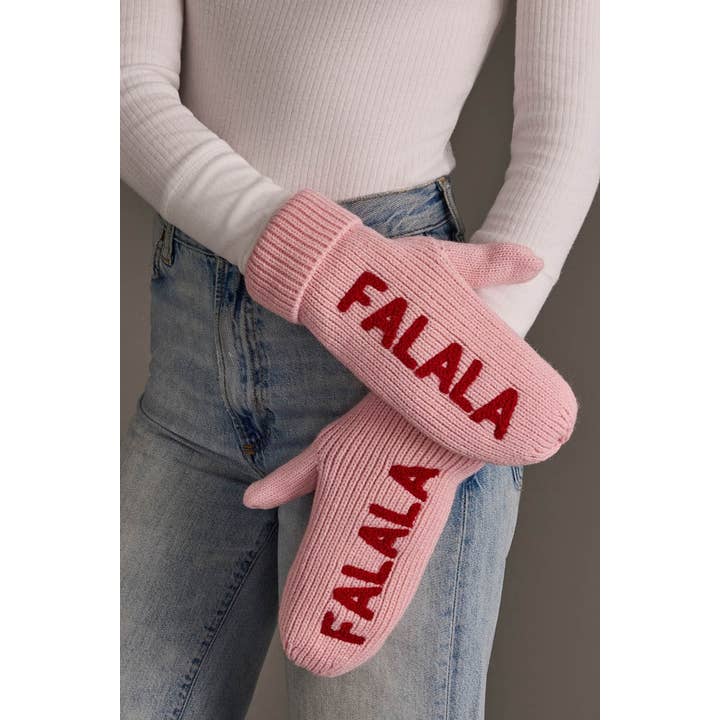 Pink Fa La La Knit Mittens