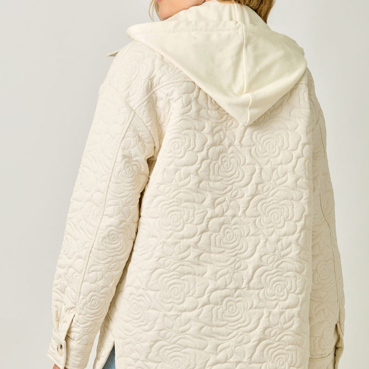Twofer Hoodie Quilted Jacket