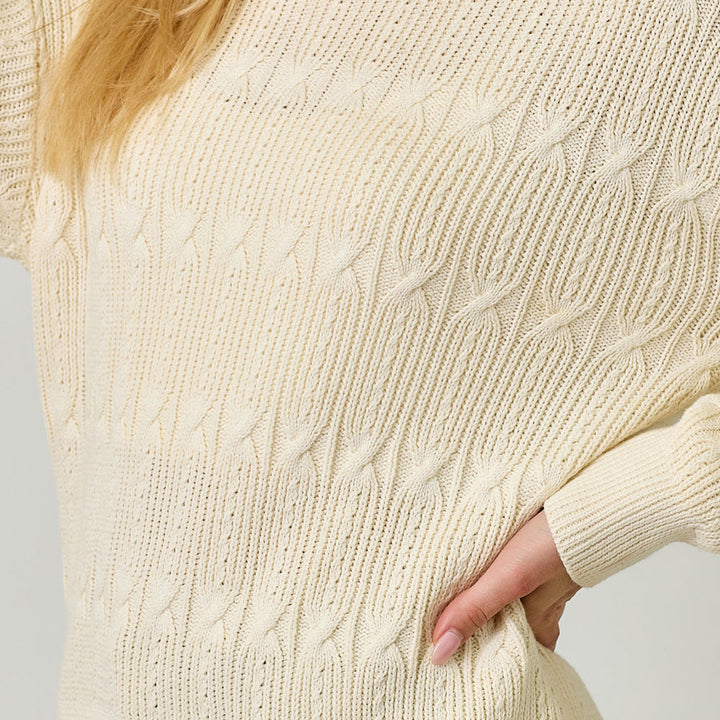 Cutout Mock Neck Sweater