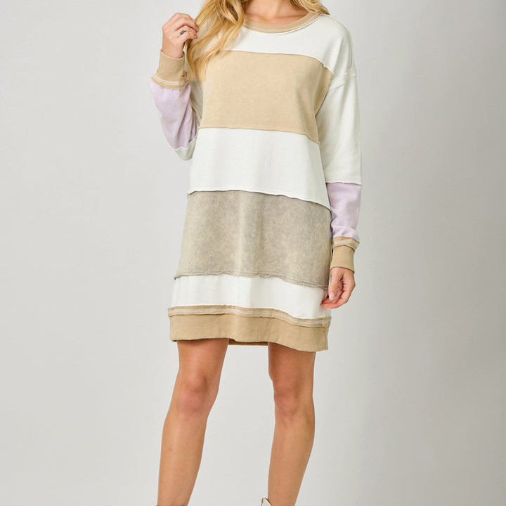 Color Block Long Sweater