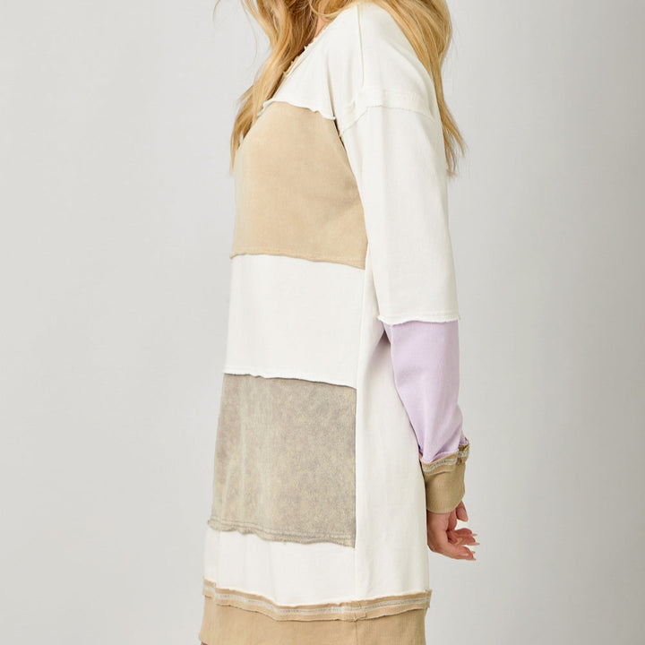 Color Block Long Sweater