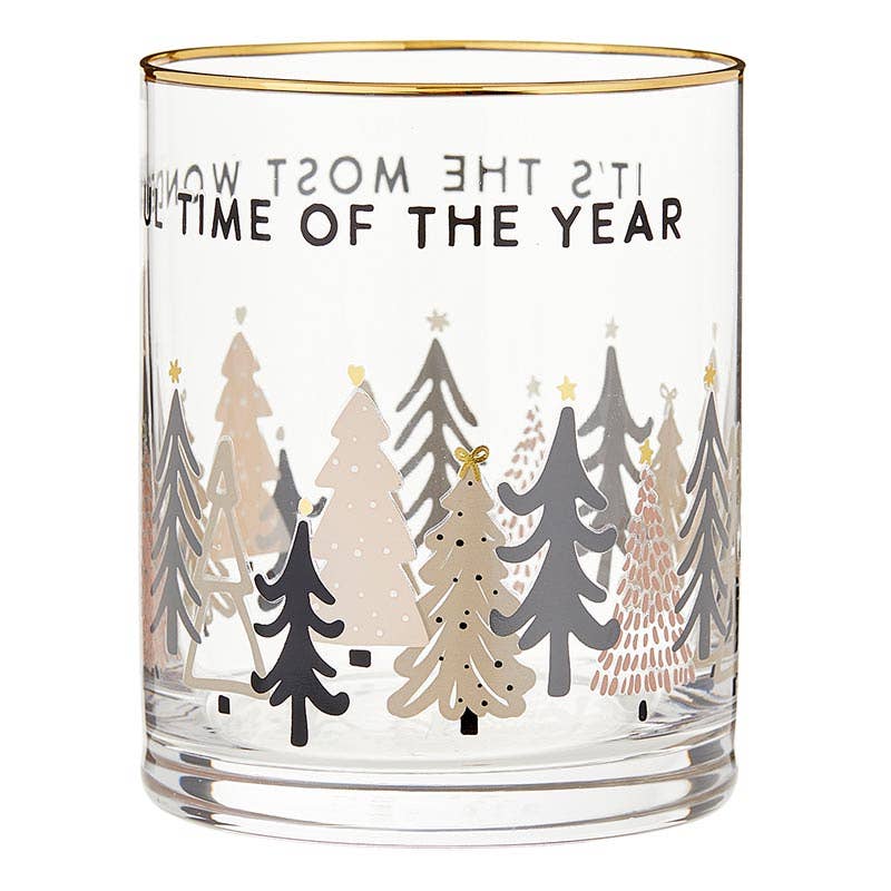 Most Wonderful Time Rocks Glass