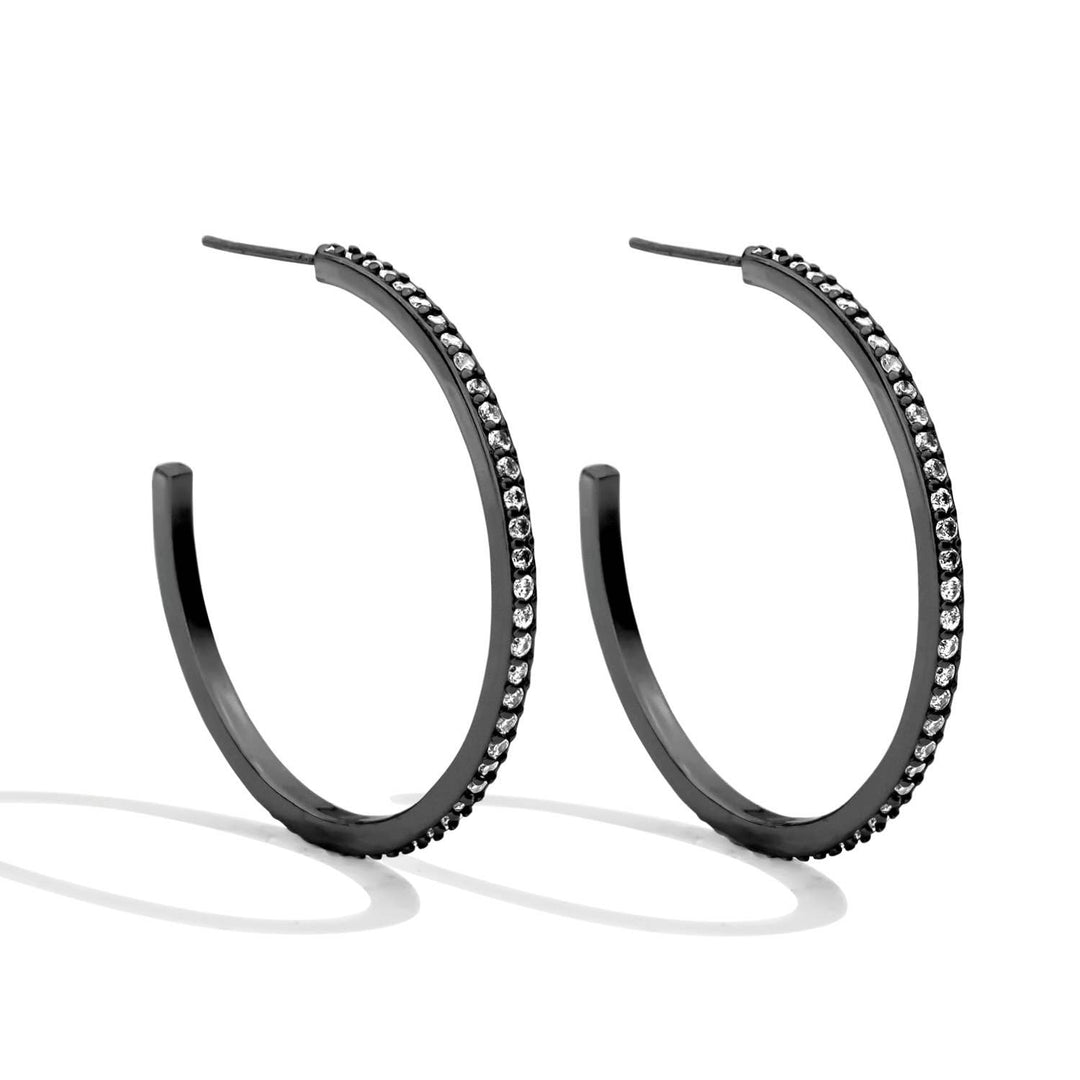Pave Hoops Earrings