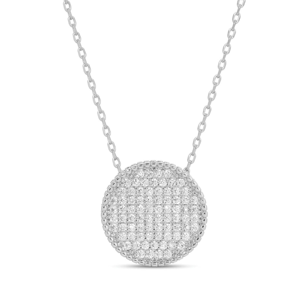 Pave Round Necklace
