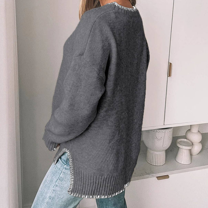Split-end Pullover Sweater