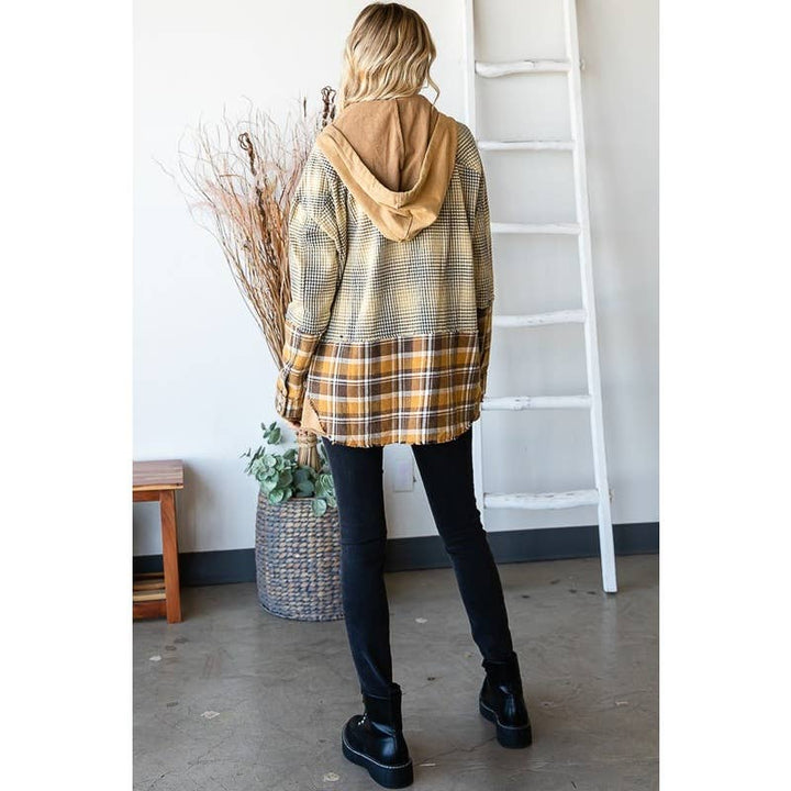 Plaid Hooded Shacket