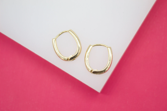 18K Gold Filled Simple 3mm Huggies Earrings