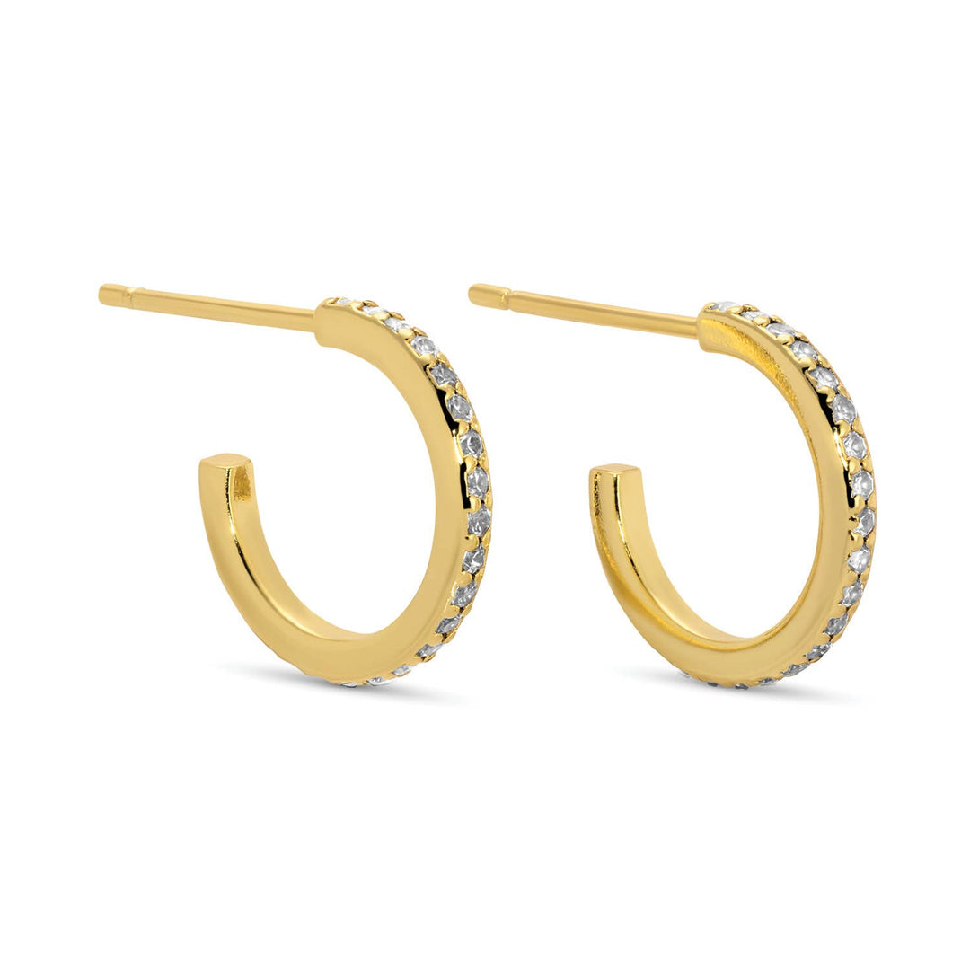 Pave Hoops Earrings