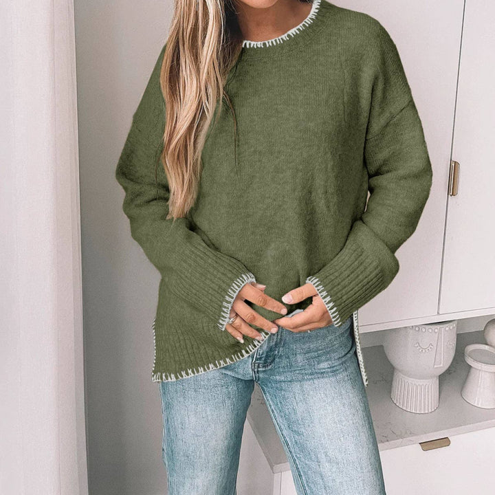 Split-end Pullover Sweater