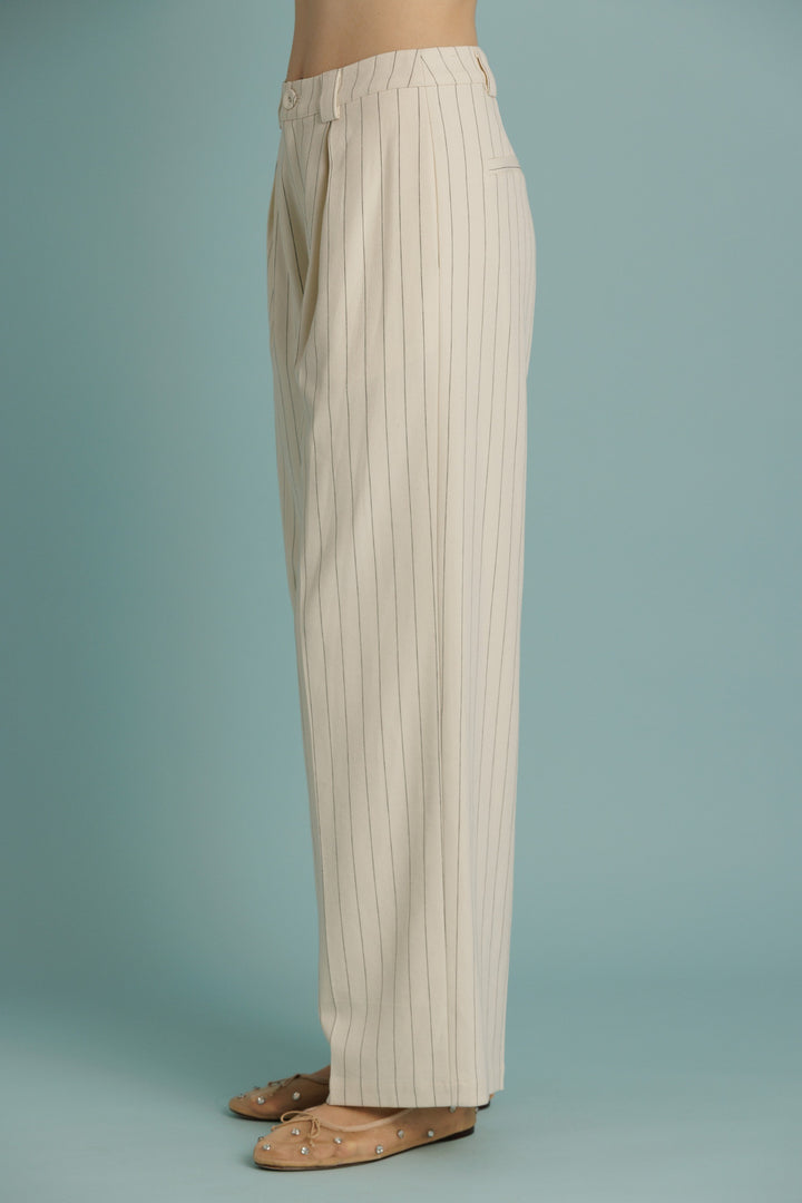 Striped Pleated Pants