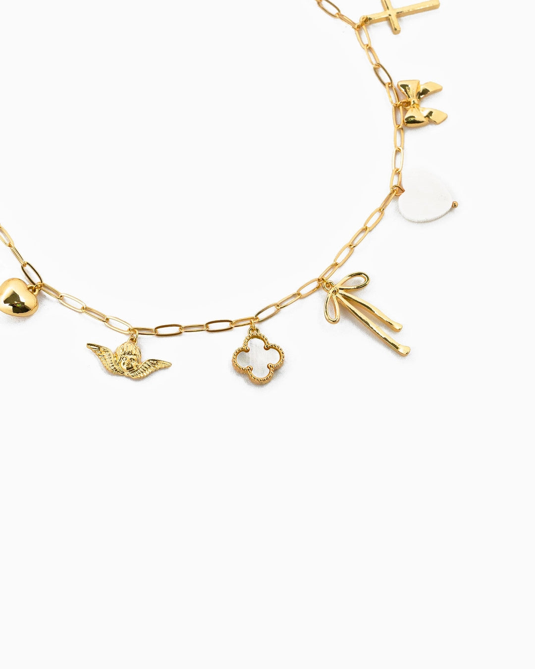 Multi Bow Charm Necklace