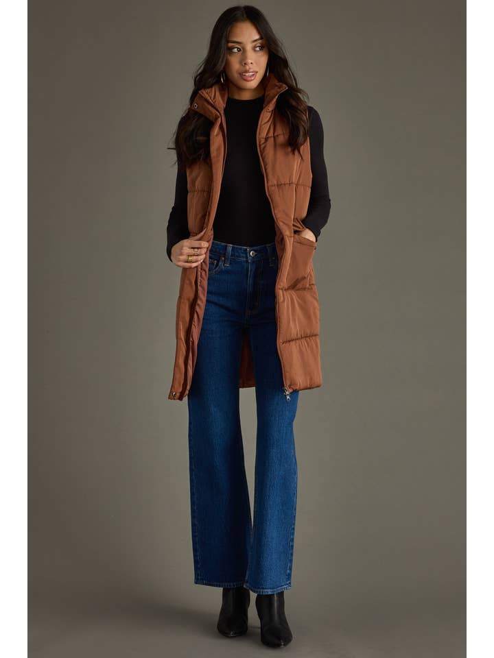 Brown Long Vest