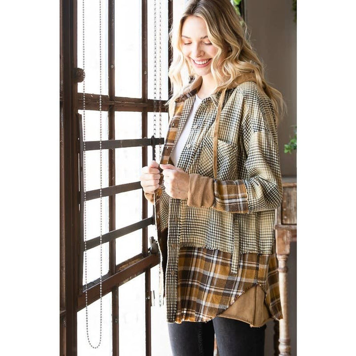 Plaid Hooded Shacket