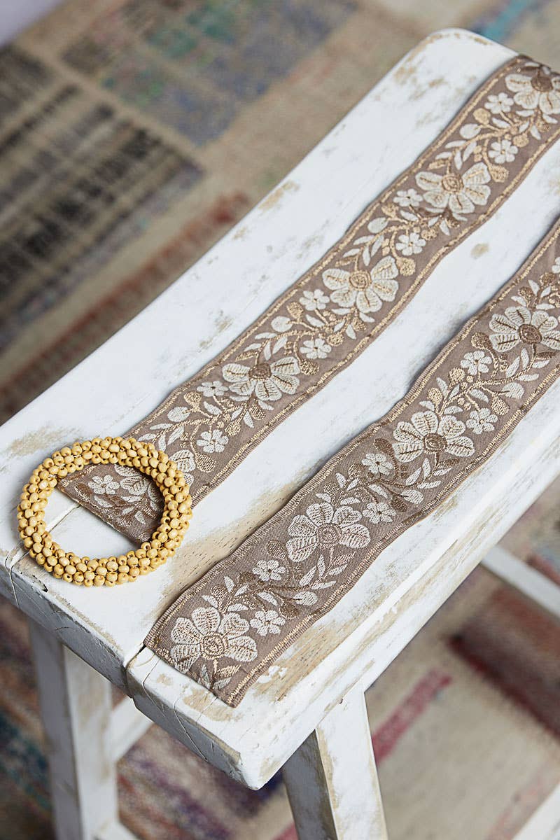 Beaded Floral Belt