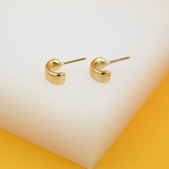 18K Gold Filled Plain Huggies