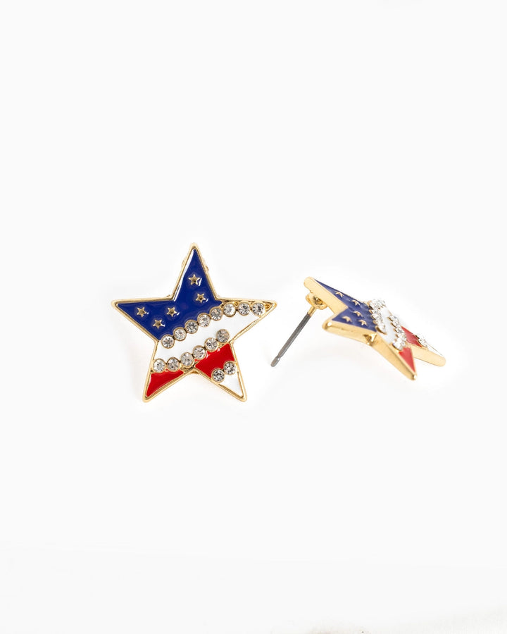 Americana Star Sparkle Stud Earrings
