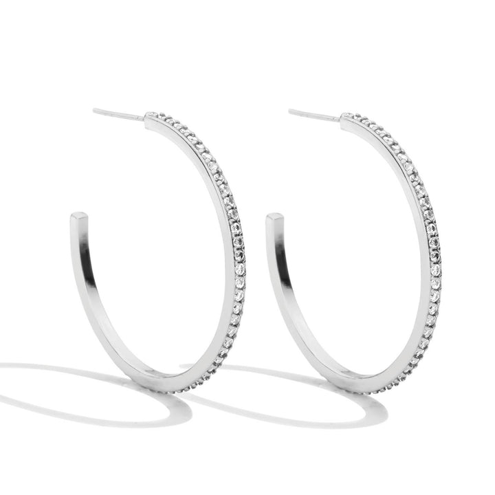 Pave Hoops Earrings
