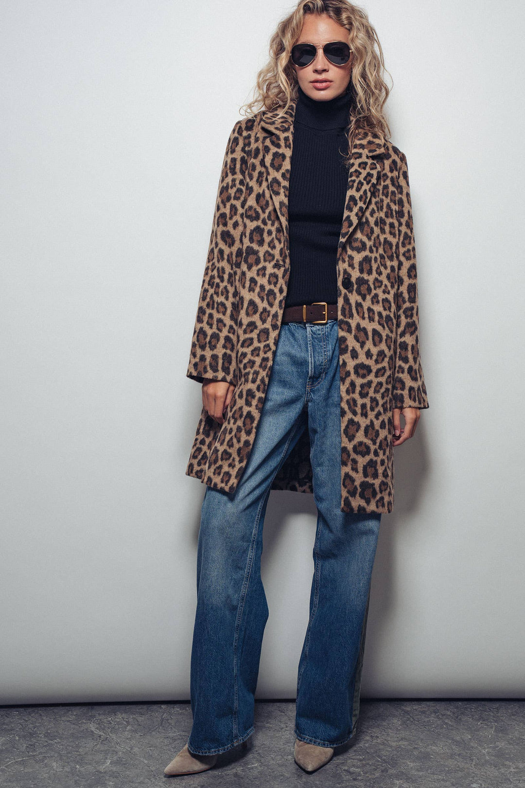 Leopard Print Oversized Statement Coat