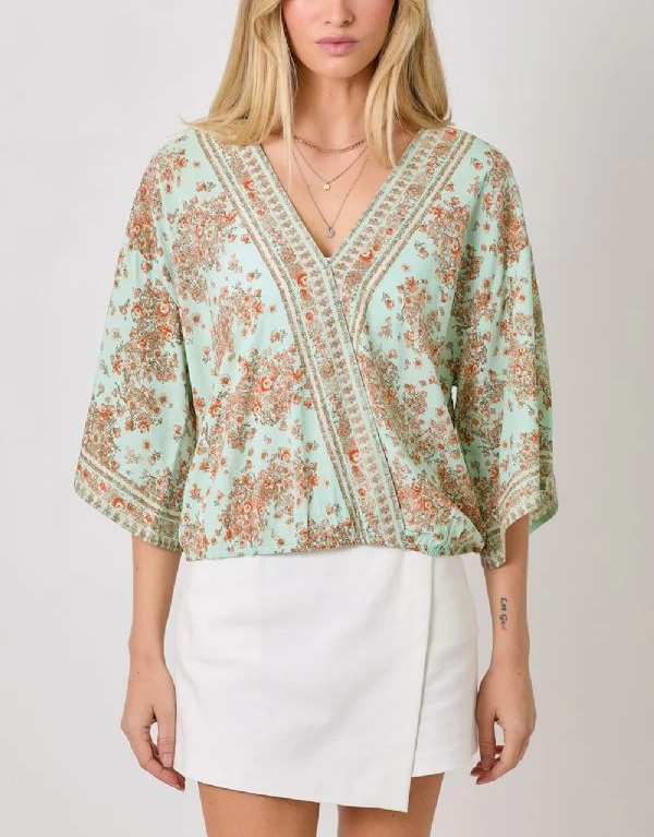 Broder Print Kimono