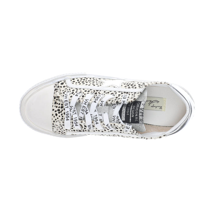 Vintage Havana Alive Low Top sneaker in off white with black polka dots, top view